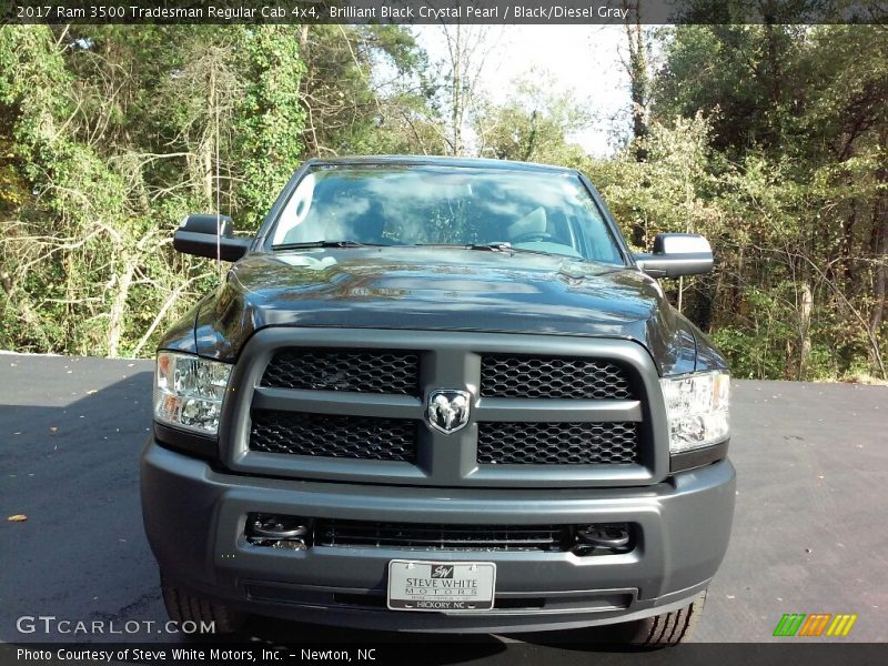 Brilliant Black Crystal Pearl / Black/Diesel Gray 2017 Ram 3500 Tradesman Regular Cab 4x4