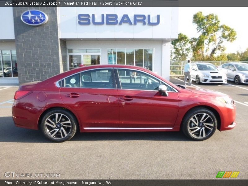 Venetian Red Pearl / Sport Two-Tone Gray 2017 Subaru Legacy 2.5i Sport