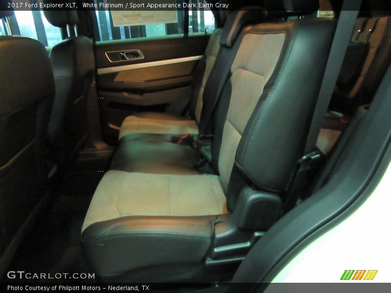 White Platinum / Sport Appearance Dark Earth Gray 2017 Ford Explorer XLT