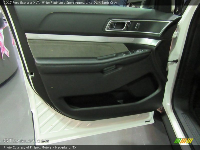 White Platinum / Sport Appearance Dark Earth Gray 2017 Ford Explorer XLT