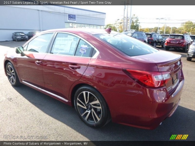 Venetian Red Pearl / Sport Two-Tone Gray 2017 Subaru Legacy 2.5i Sport