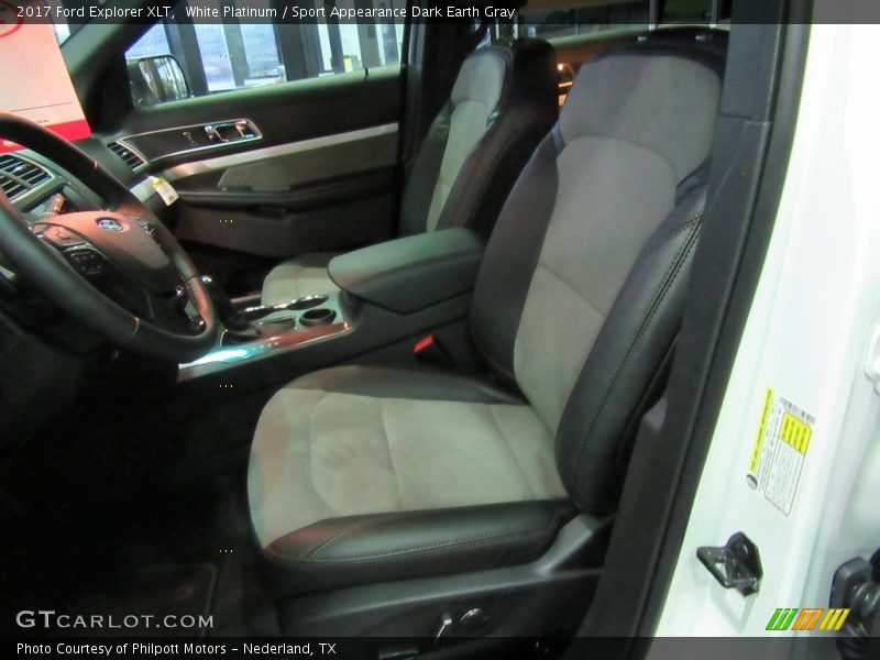 White Platinum / Sport Appearance Dark Earth Gray 2017 Ford Explorer XLT