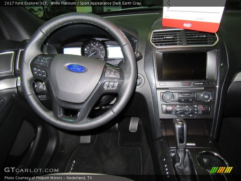 White Platinum / Sport Appearance Dark Earth Gray 2017 Ford Explorer XLT
