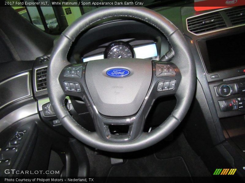 White Platinum / Sport Appearance Dark Earth Gray 2017 Ford Explorer XLT