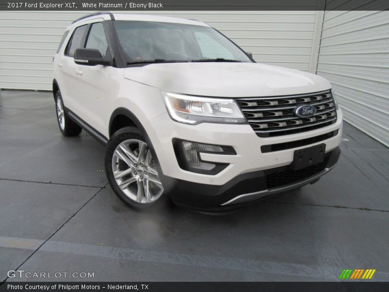 White Platinum / Ebony Black 2017 Ford Explorer XLT