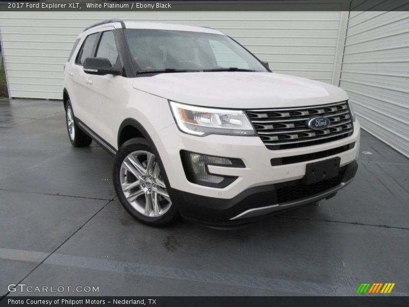 White Platinum / Ebony Black 2017 Ford Explorer XLT