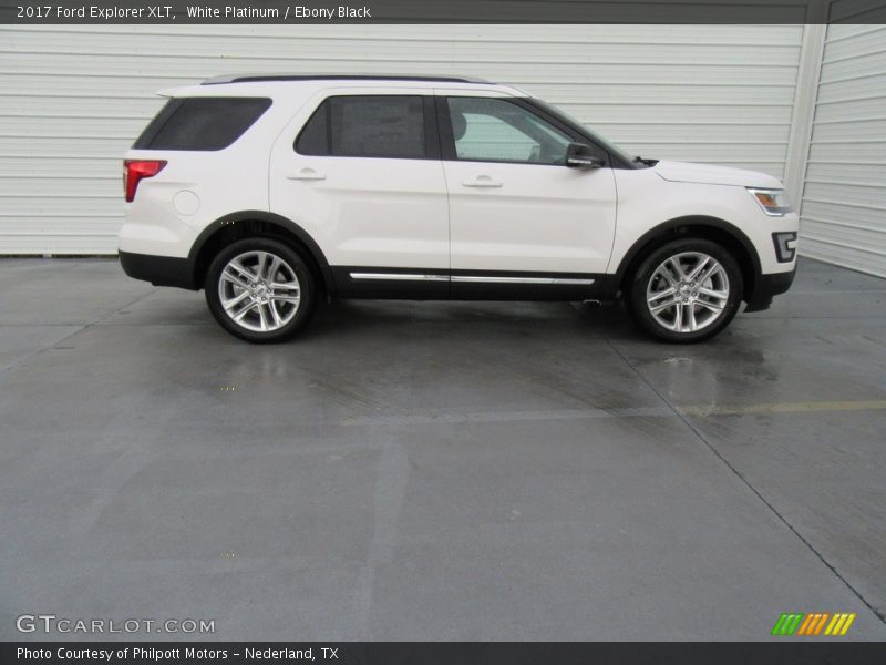 White Platinum / Ebony Black 2017 Ford Explorer XLT