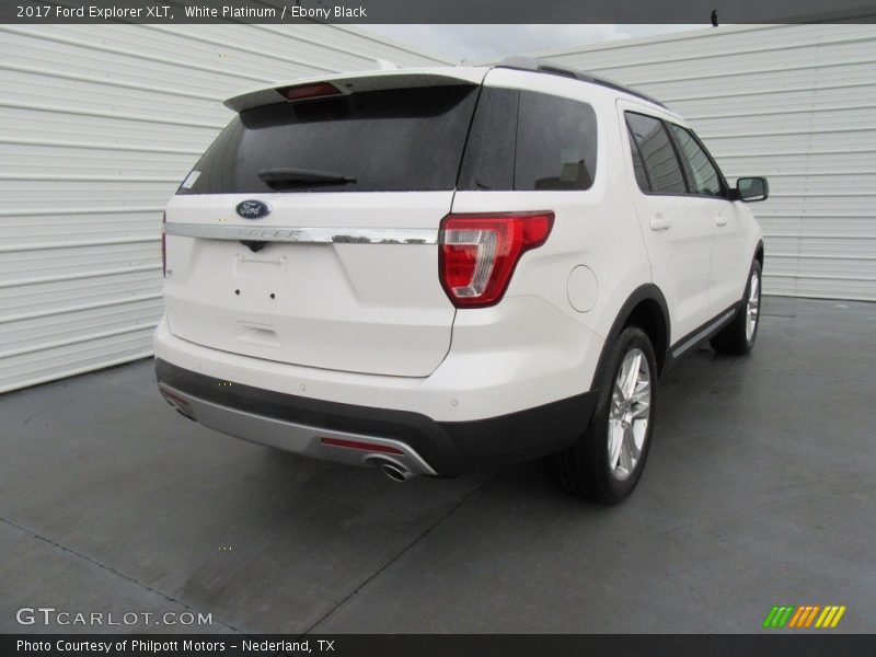 White Platinum / Ebony Black 2017 Ford Explorer XLT