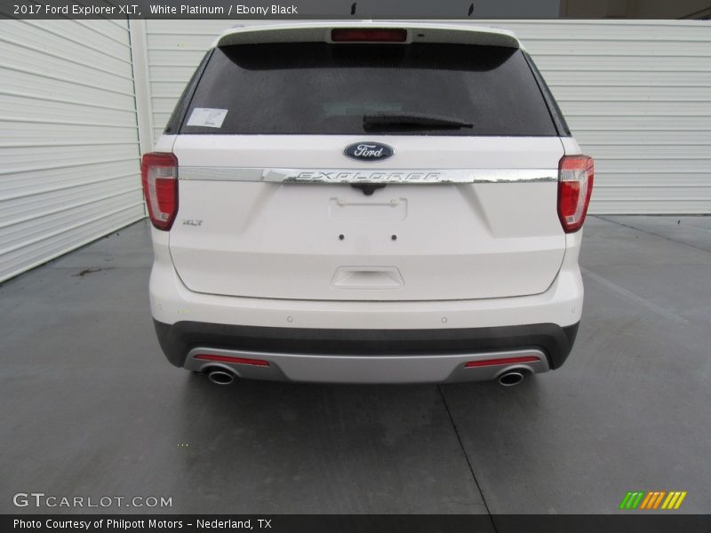 White Platinum / Ebony Black 2017 Ford Explorer XLT