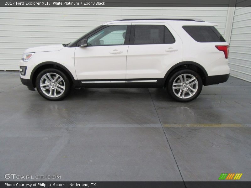 White Platinum / Ebony Black 2017 Ford Explorer XLT