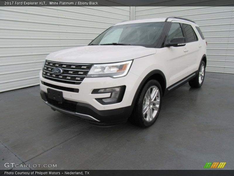 White Platinum / Ebony Black 2017 Ford Explorer XLT