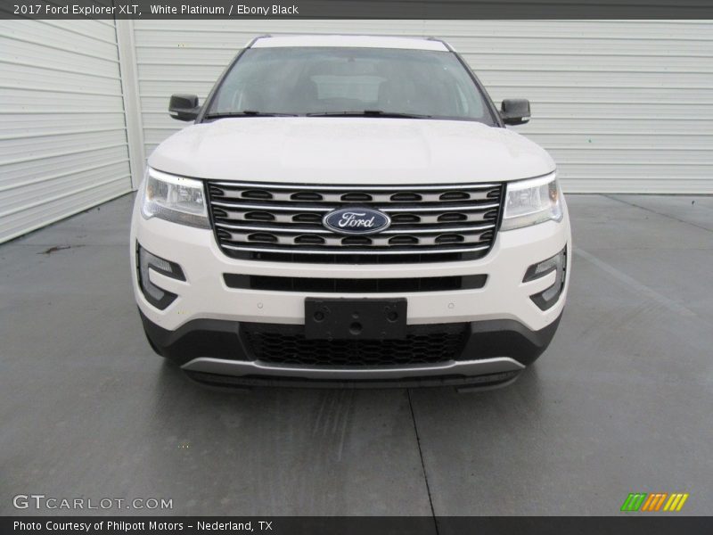 White Platinum / Ebony Black 2017 Ford Explorer XLT