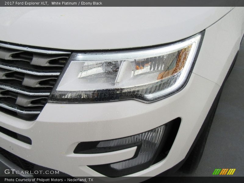 White Platinum / Ebony Black 2017 Ford Explorer XLT