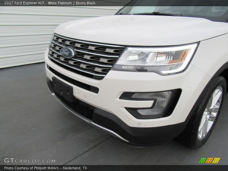 White Platinum / Ebony Black 2017 Ford Explorer XLT