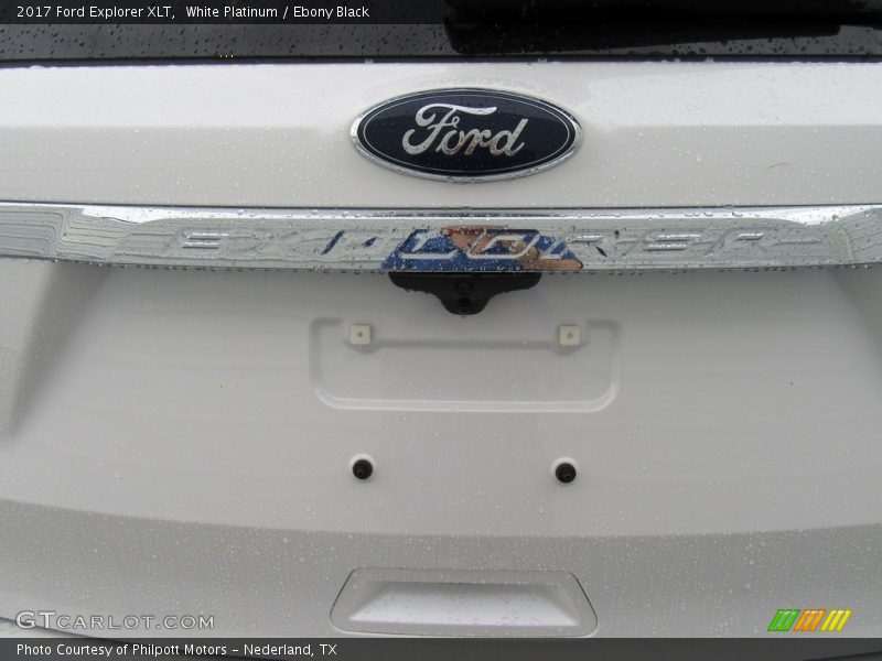 White Platinum / Ebony Black 2017 Ford Explorer XLT