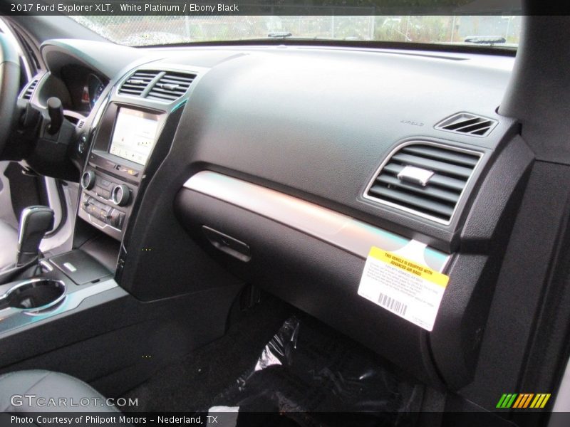 White Platinum / Ebony Black 2017 Ford Explorer XLT