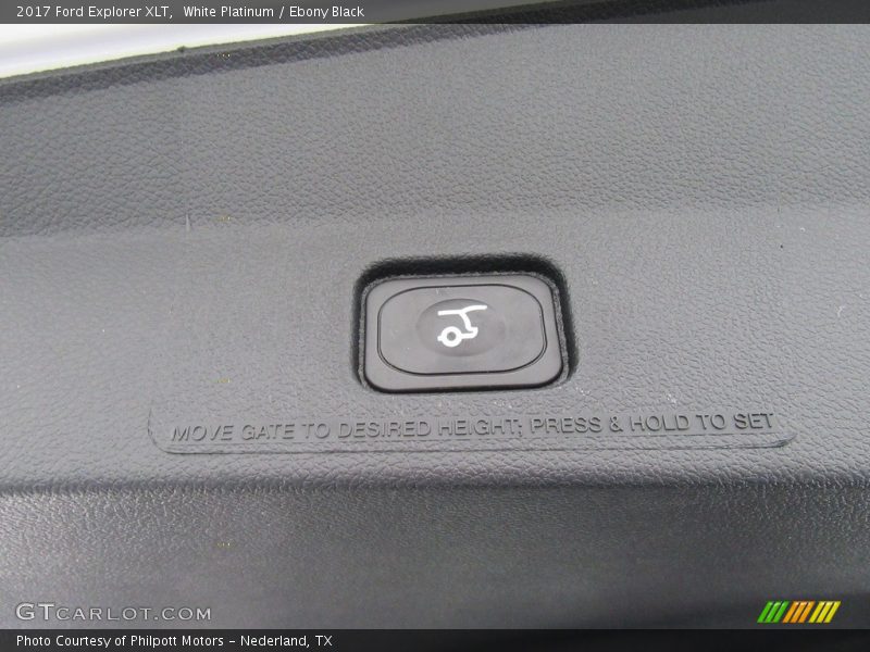 White Platinum / Ebony Black 2017 Ford Explorer XLT