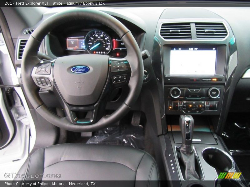 White Platinum / Ebony Black 2017 Ford Explorer XLT