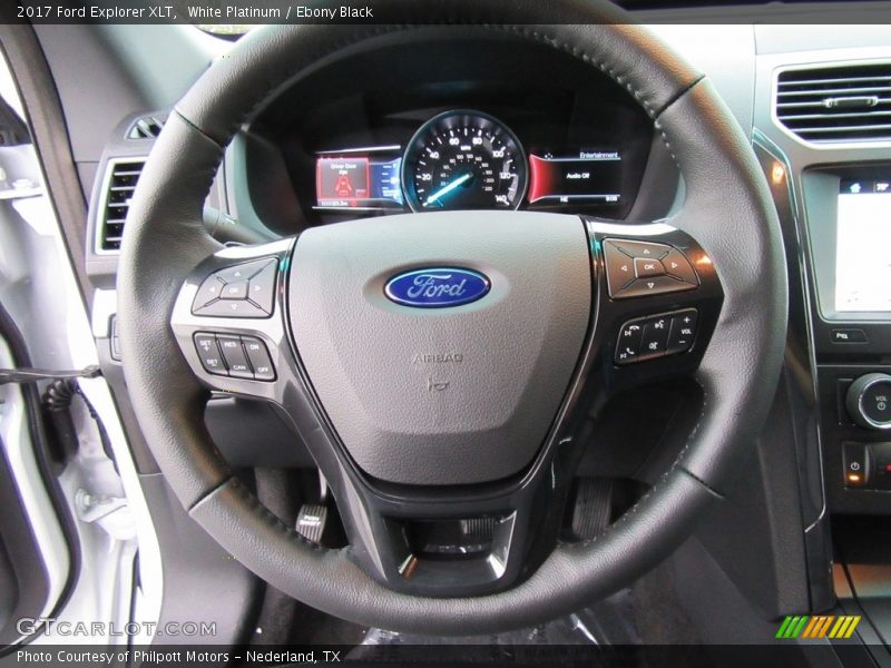 White Platinum / Ebony Black 2017 Ford Explorer XLT