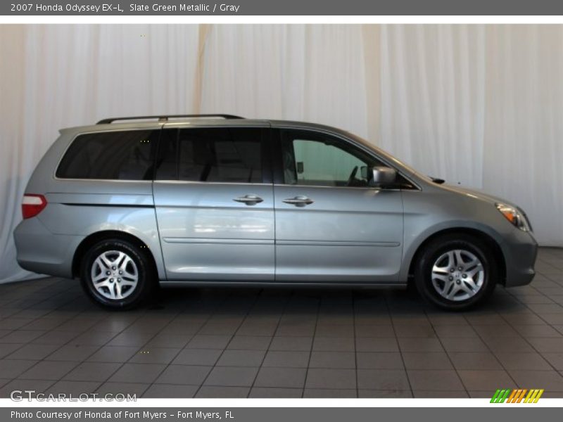 Slate Green Metallic / Gray 2007 Honda Odyssey EX-L