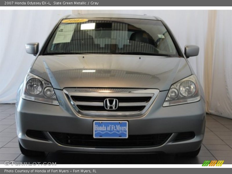 Slate Green Metallic / Gray 2007 Honda Odyssey EX-L
