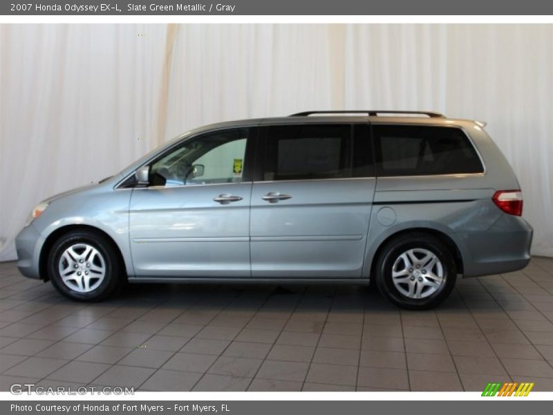Slate Green Metallic / Gray 2007 Honda Odyssey EX-L
