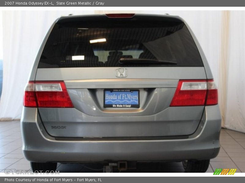 Slate Green Metallic / Gray 2007 Honda Odyssey EX-L