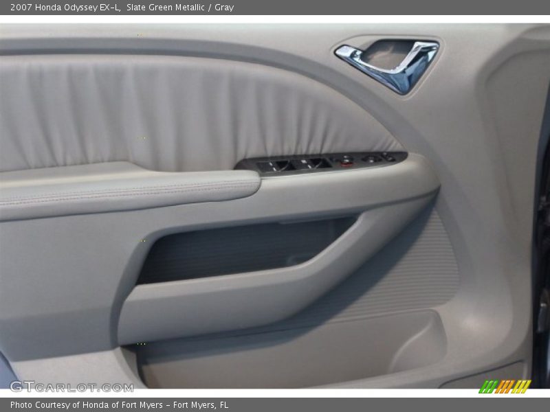 Slate Green Metallic / Gray 2007 Honda Odyssey EX-L