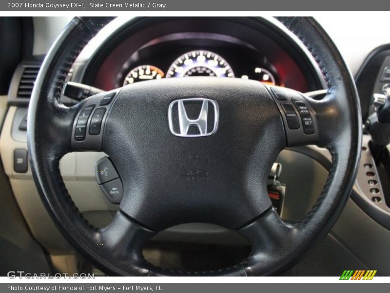 Slate Green Metallic / Gray 2007 Honda Odyssey EX-L
