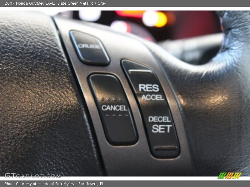 Slate Green Metallic / Gray 2007 Honda Odyssey EX-L
