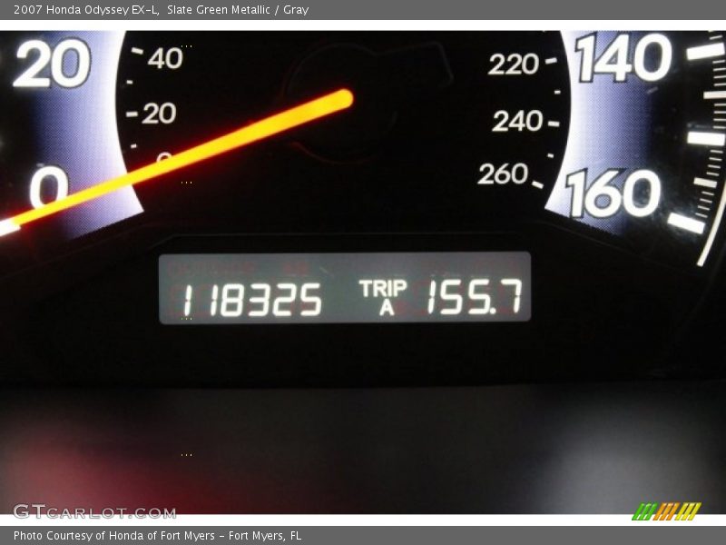 Slate Green Metallic / Gray 2007 Honda Odyssey EX-L