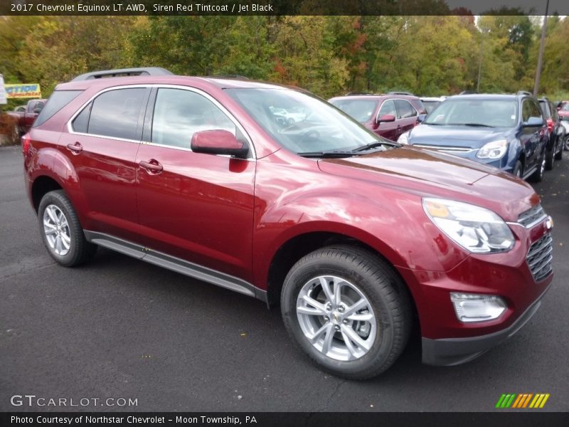 Siren Red Tintcoat / Jet Black 2017 Chevrolet Equinox LT AWD
