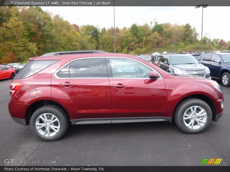 Siren Red Tintcoat / Jet Black 2017 Chevrolet Equinox LT AWD