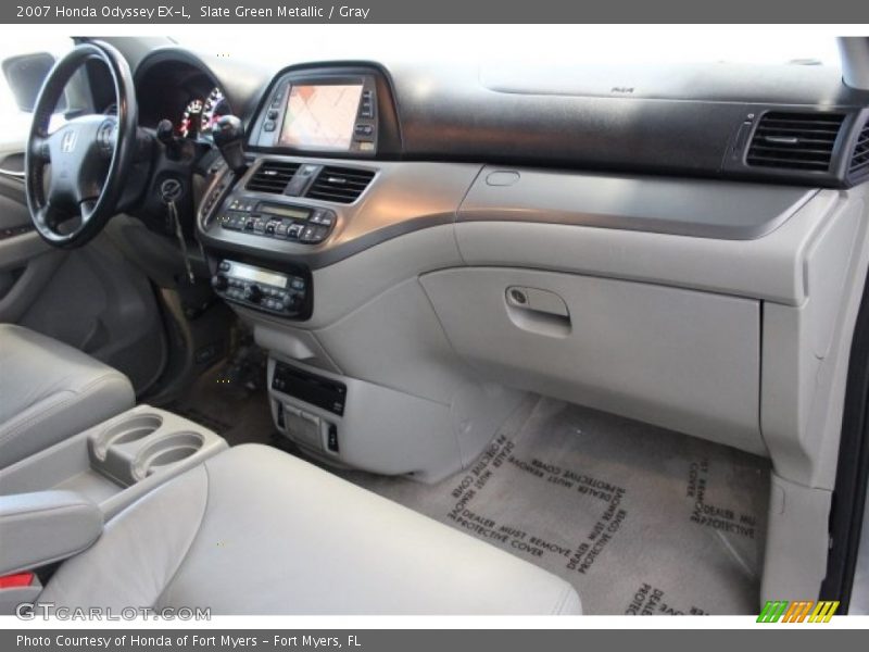 Slate Green Metallic / Gray 2007 Honda Odyssey EX-L