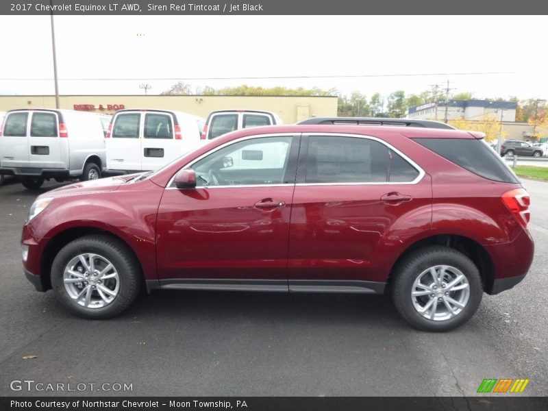 Siren Red Tintcoat / Jet Black 2017 Chevrolet Equinox LT AWD