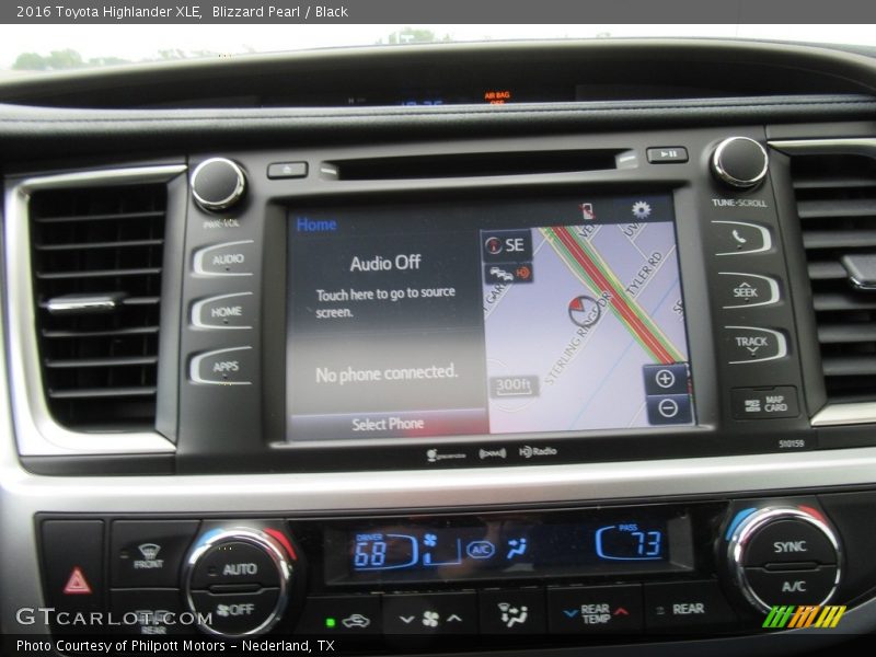Blizzard Pearl / Black 2016 Toyota Highlander XLE