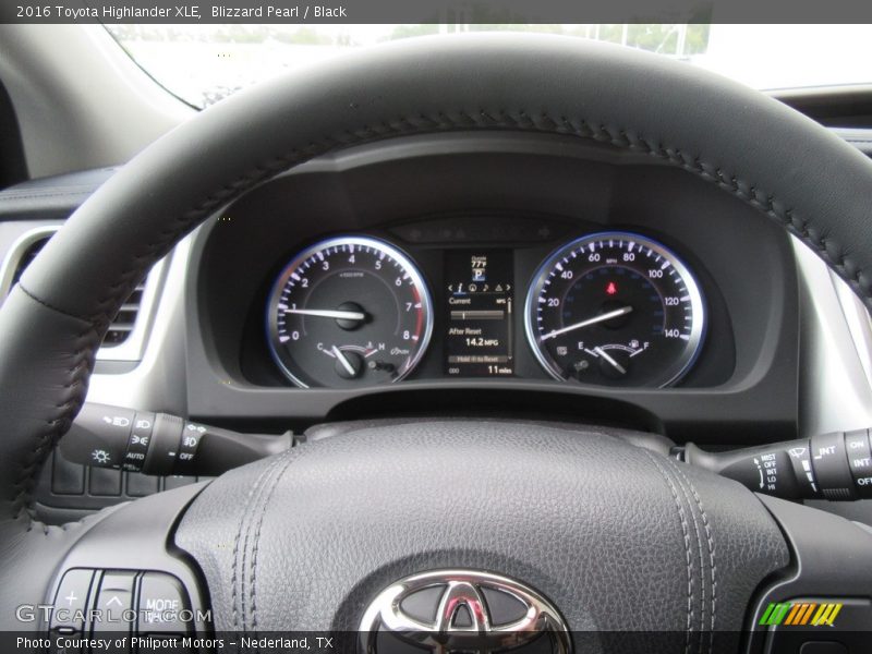 Blizzard Pearl / Black 2016 Toyota Highlander XLE