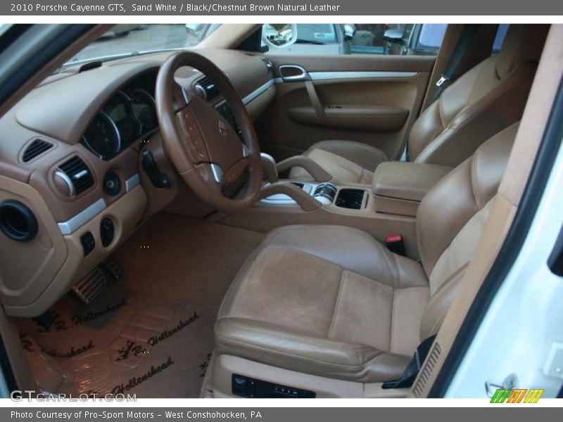 Sand White / Black/Chestnut Brown Natural Leather 2010 Porsche Cayenne GTS