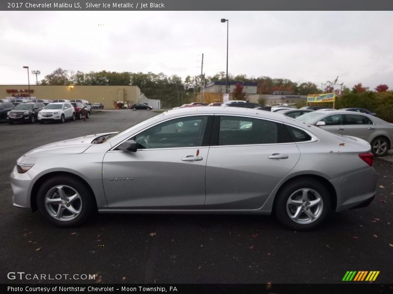 Silver Ice Metallic / Jet Black 2017 Chevrolet Malibu LS