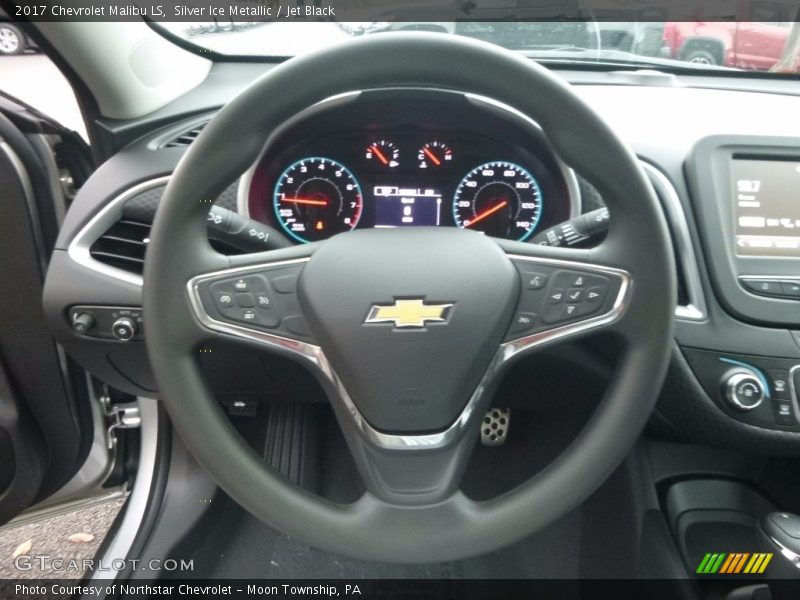 Silver Ice Metallic / Jet Black 2017 Chevrolet Malibu LS