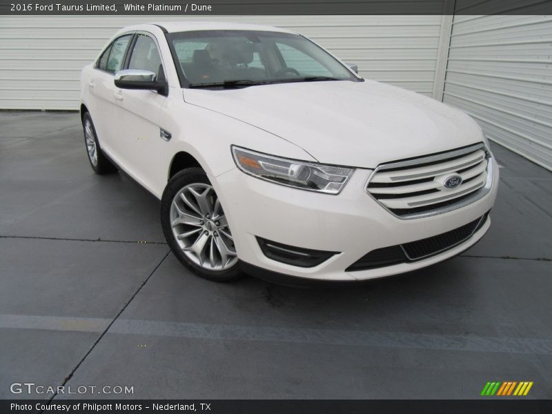 White Platinum / Dune 2016 Ford Taurus Limited