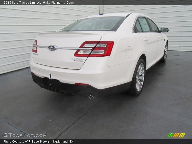 White Platinum / Dune 2016 Ford Taurus Limited