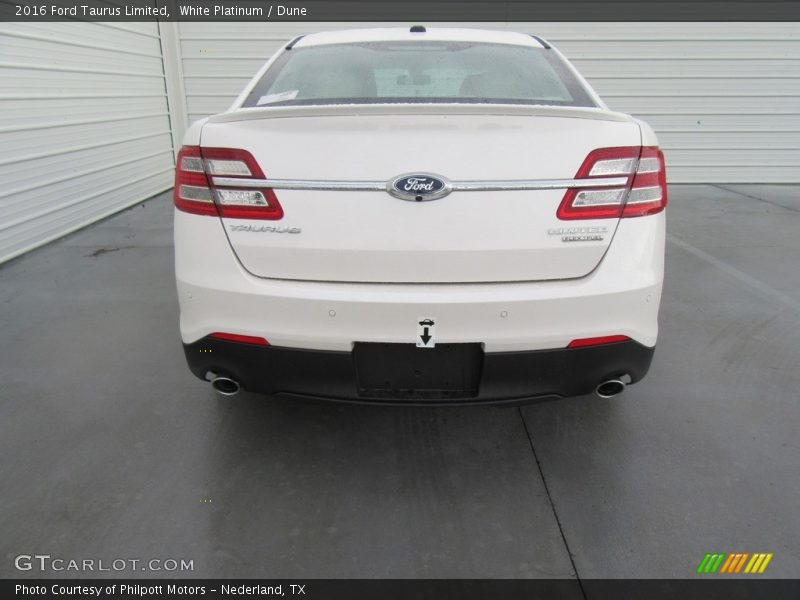 White Platinum / Dune 2016 Ford Taurus Limited