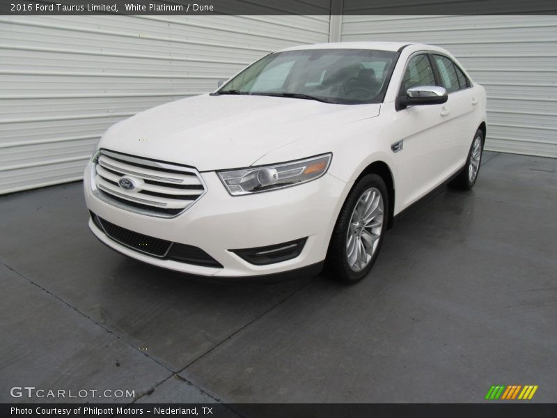 White Platinum / Dune 2016 Ford Taurus Limited