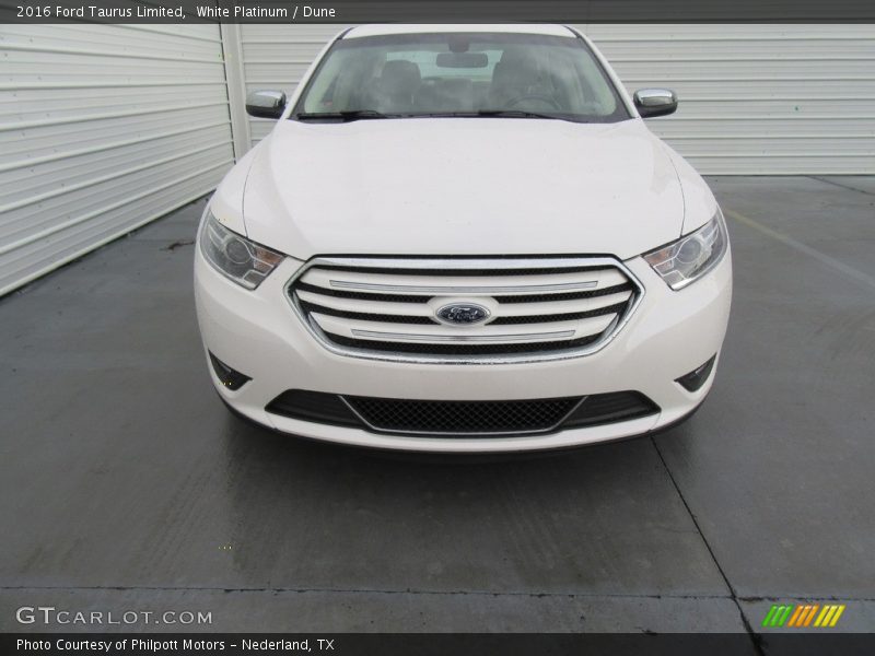 White Platinum / Dune 2016 Ford Taurus Limited