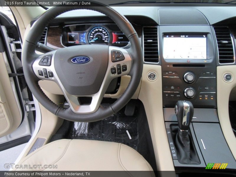 White Platinum / Dune 2016 Ford Taurus Limited