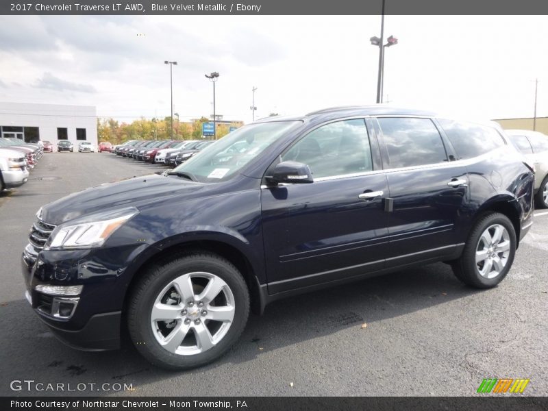 Blue Velvet Metallic / Ebony 2017 Chevrolet Traverse LT AWD