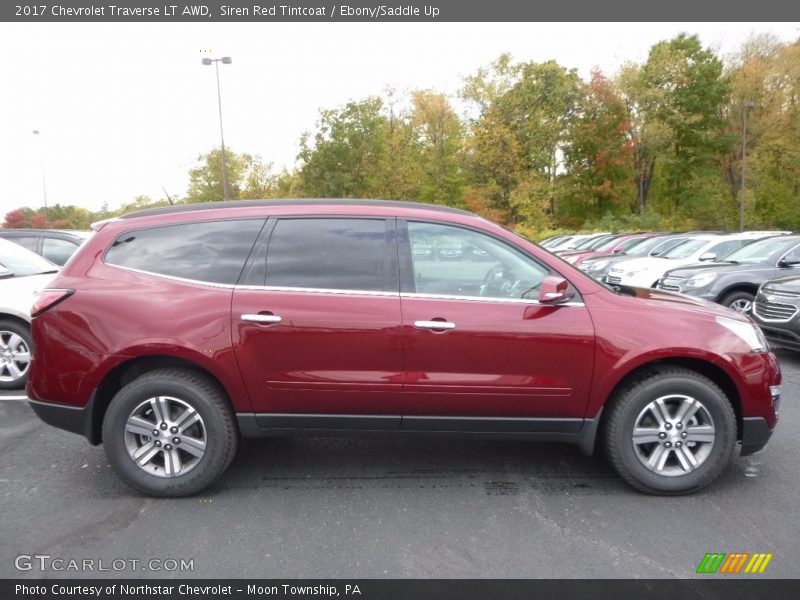 Siren Red Tintcoat / Ebony/Saddle Up 2017 Chevrolet Traverse LT AWD