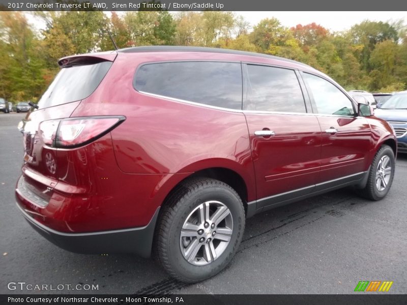 Siren Red Tintcoat / Ebony/Saddle Up 2017 Chevrolet Traverse LT AWD
