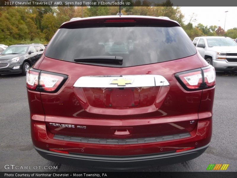 Siren Red Tintcoat / Ebony/Saddle Up 2017 Chevrolet Traverse LT AWD
